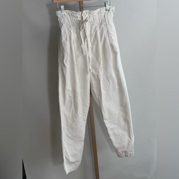Free People FP Margate High Waist Paperbag Pleated Trousers Women’s XS White - Picture 11 of 11